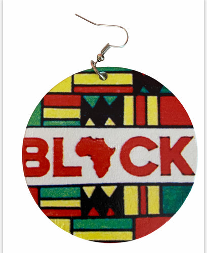 Black Power earrings natural hair ear candy afrocentric accessories jewelry jewellery pan african rasta color urban unique accessory fashion outfit idea kente