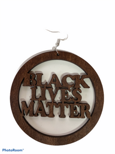 black lives matter earrings afrocentric jewelry pro black accessories african american ear candy jewellery accessory fashion idea cheap cute unique different minority owned woman round hoop wooden