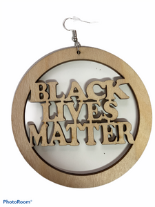 black lives matter earrings afrocentric jewelry pro black accessories african american ear candy jewellery accessory fashion idea cheap cute unique different minority owned woman round hoop wooden