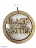 black lives matter earrings afrocentric jewelry pro black accessories african american ear candy jewellery accessory fashion idea cheap cute unique different minority owned woman round hoop wooden
