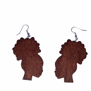 brown afro puff earrings | afro puff earrings | natural hair earrings | afrocentric earrings | afrocentric jewelry | afrocentric fashion | african earrings | afro puff