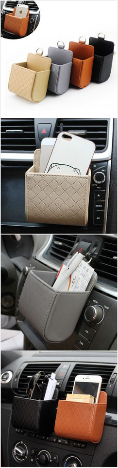 car auto automobile storage organizer hanging multi multiple function phone bag ditty air vent 