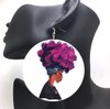 colorfro | natural hair | natural hair earrings | afrocentric earrings | jewelry | accessories | fashion | outfit | headwrap | twa | ear ring | head wrap purple hair
