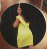 custom printed round earrings wooden wood made to order diy handmade design logo business