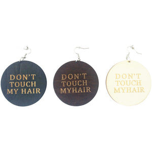 don't touch my hair earrings | Afrocentric earrings | natural hair earrings