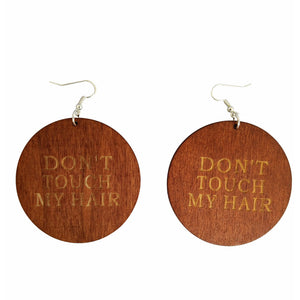 don't touch my hair earrings | Afrocentric earrings | natural hair earrings