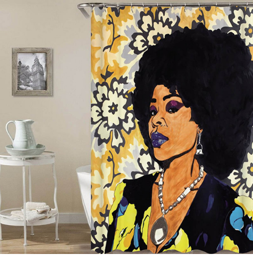 fierce shower curtain curtains afrocentric afro fro african american woman lady bathroom bath decor design idea ideas