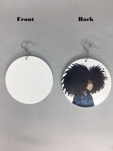 frieda natural hair earrings jewelry fashion accessories ear ring rings earring afrocentric afro curly twist out twa lightweight african american black people