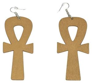 ankh earrings gold tone fertility adinkra symbol african american ank jewelry accessories fashion outfit idea clothing
