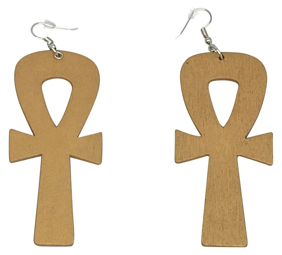 ankh earrings gold tone fertility adinkra symbol african american ank jewelry accessories fashion outfit idea clothing