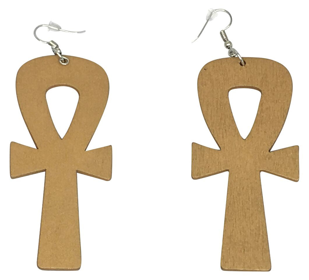 ankh earrings gold tone fertility adinkra symbol african american ank jewelry accessories fashion outfit idea clothing