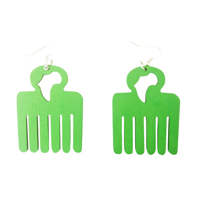 Afro pick earrings | Africa earrings | Afro pic earrings | afrocentric earrings | natural hair earrings