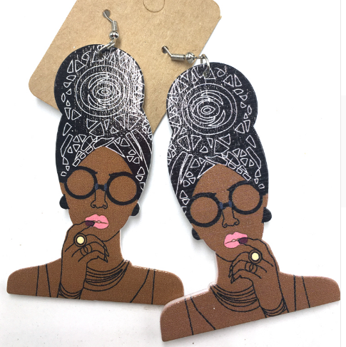 headwrap mami | head wrap mommy | natural hair earrings | headwrap | head wrap | afrocentric | jewelry | fashion | accessories | Agki Latest African Fashion, African Prints, African fashion styles, African clothing, Nigerian style, Ghanaian fashion, African women dresses, African Bags, African shoes, Nigerian fashion, Ankara, Aso okè, Kenté, 