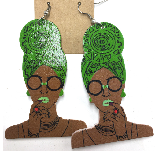 headwrap mami | head wrap mommy | natural hair earrings | headwrap | head wrap | afrocentric | jewelry | fashion | accessories | Agki Latest African Fashion, African Prints, African fashion styles, African clothing, Nigerian style, Ghanaian fashion, African women dresses, African Bags, African shoes, Nigerian fashion, Ankara, Aso okè, Kenté, 