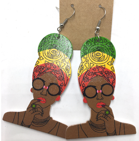 headwrap mami | head wrap mommy | natural hair earrings | headwrap | head wrap | afrocentric | jewelry | fashion | accessories | Agki Latest African Fashion, African Prints, African fashion styles, African clothing, Nigerian style, Ghanaian fashion, African women dresses, African Bags, African shoes, Nigerian fashion, Ankara, Aso okè, Kenté, 