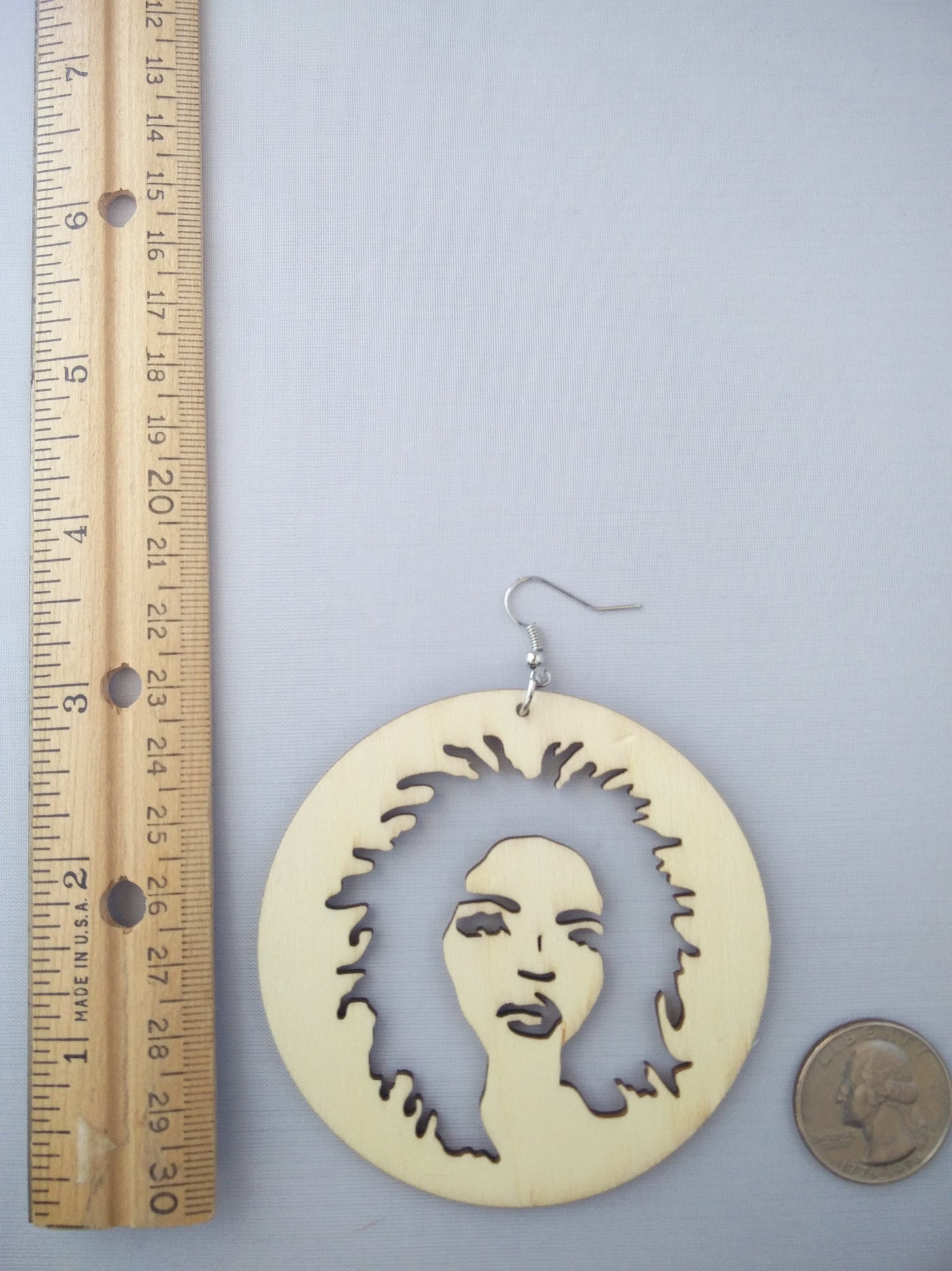 Lauryn hill earring afrocentric earring natural hair earring clothing jewelry afro wooden