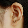 gold earrings silver leaf ear ring leaves 