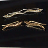 gold earrings silver leaf ear ring leaves 