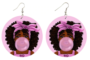 bubble gum earrings chew pon ya bubba natural hair accessories afrocentric jewelry afro accessories jewellery accessory fashion gift outfit idea kwanzaa birthday christmas leikeli