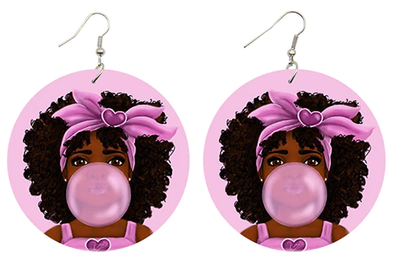 bubble gum earrings chew pon ya bubba natural hair accessories afrocentric jewelry afro accessories jewellery accessory fashion gift outfit idea kwanzaa birthday christmas leikeli