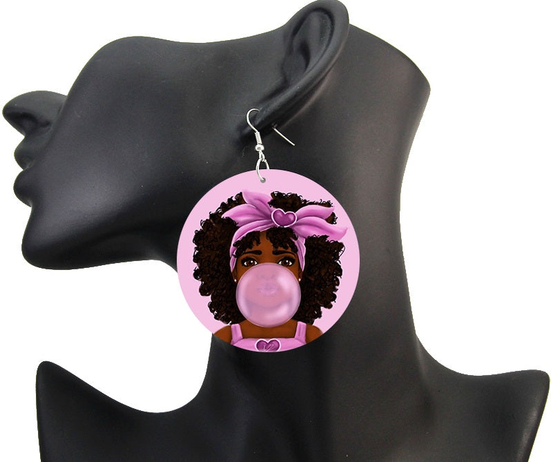 leikeli bubble gum earrings chew pon ya bubba natural hair accessories afrocentric jewelry afro accessories jewellery accessory fashion gift outfit idea kwanzaa birthday christmas