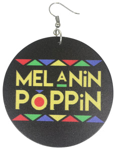 melanin poppin earrings natural hair jewelry afrocentric accessories fashion outfit idea clothing jewellery