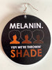 melanin yep were throwin shade earrings afrocentric accessories natural hair jewelry african american apparel fashion outfit idea gift cheap unique different urban accessory kwanzaa christmas birthday
