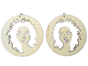 Lauryn hill earring afrocentric earring natural hair earring clothing jewelry afro wooden