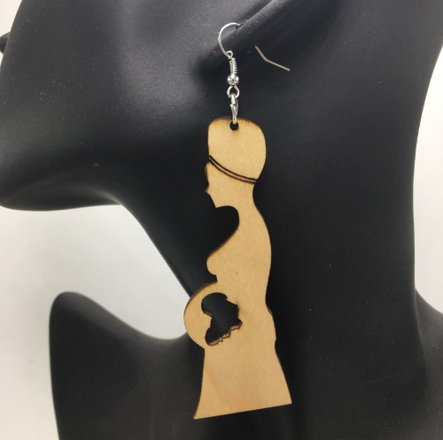 natural color mother africa earrings | africa earrings | africa shaped earrings | map of africa earrings | natural hair earrings | afrocentric earrings | afrocentric fashion | afrocentric clothing | afrocentric accessories | afrocentric jewelry
