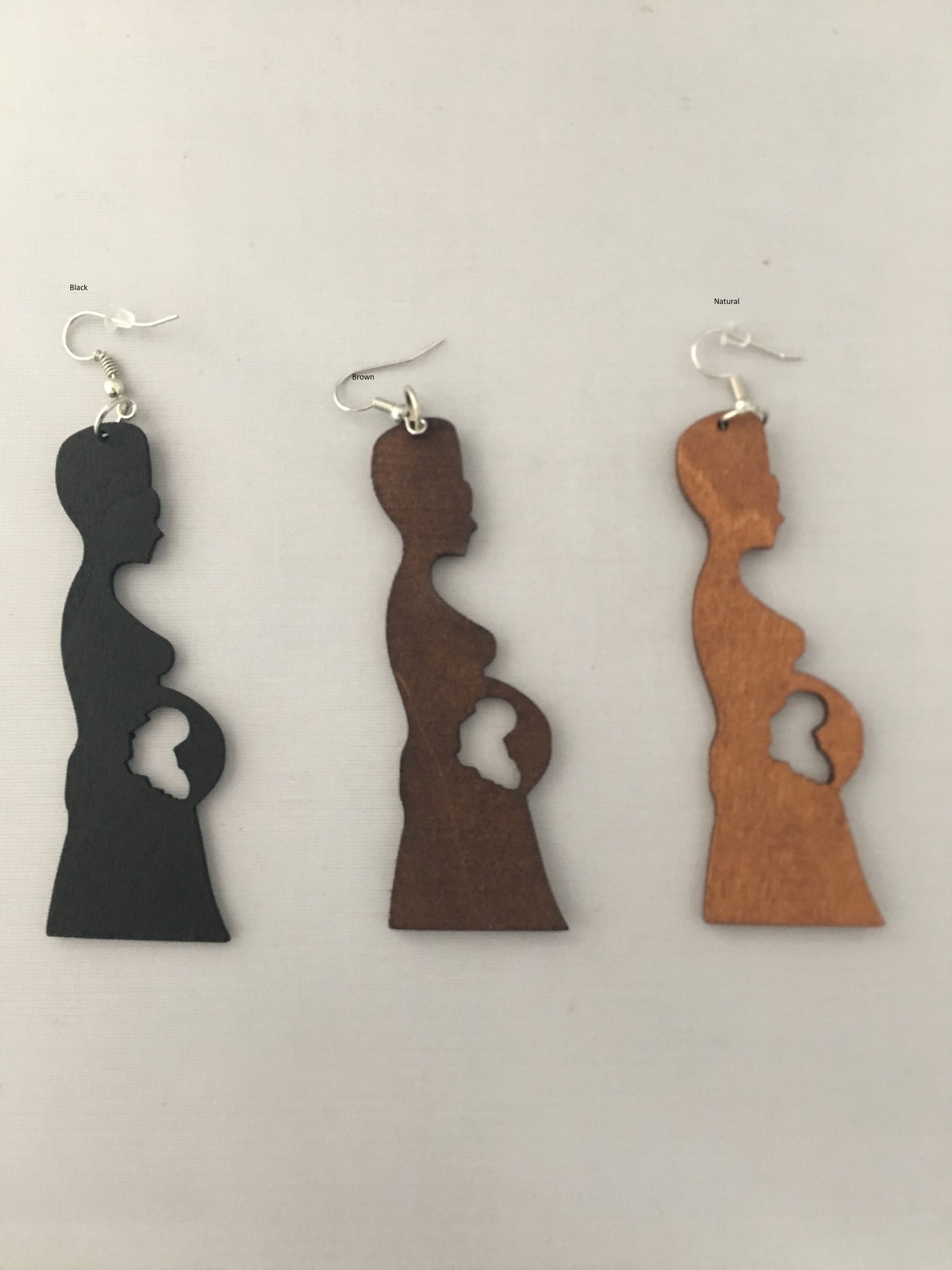 tri color brown black natural mother africa earrings | africa earrings | africa shaped earrings | map of africa earrings | natural hair earrings | afrocentric earrings | afrocentric fashion | afrocentric clothing | afrocentric accessories | afrocentric jewelry