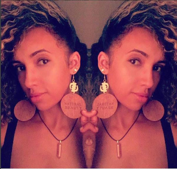 natural beauty earrings | natural hair earrings | afrocentric earrings | afrocentric | afrocentric fashion | afrocentric jewelry | wooden earrings