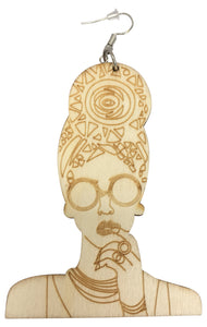 natural color headwrap mami | head wrap mommy | natural hair earrings | headwrap | head wrap | afrocentric | jewelry | fashion | accessories | Agki Latest African Fashion, African Prints, African fashion styles, African clothing, Nigerian style, Ghanaian fashion, African women dresses, African Bags, African shoes, Nigerian fashion, Ankara, Aso okè, Kenté, 