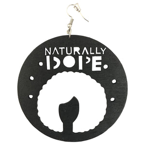 naturally dope earrings black african american accessories natural hair jewelry accessory wooden 