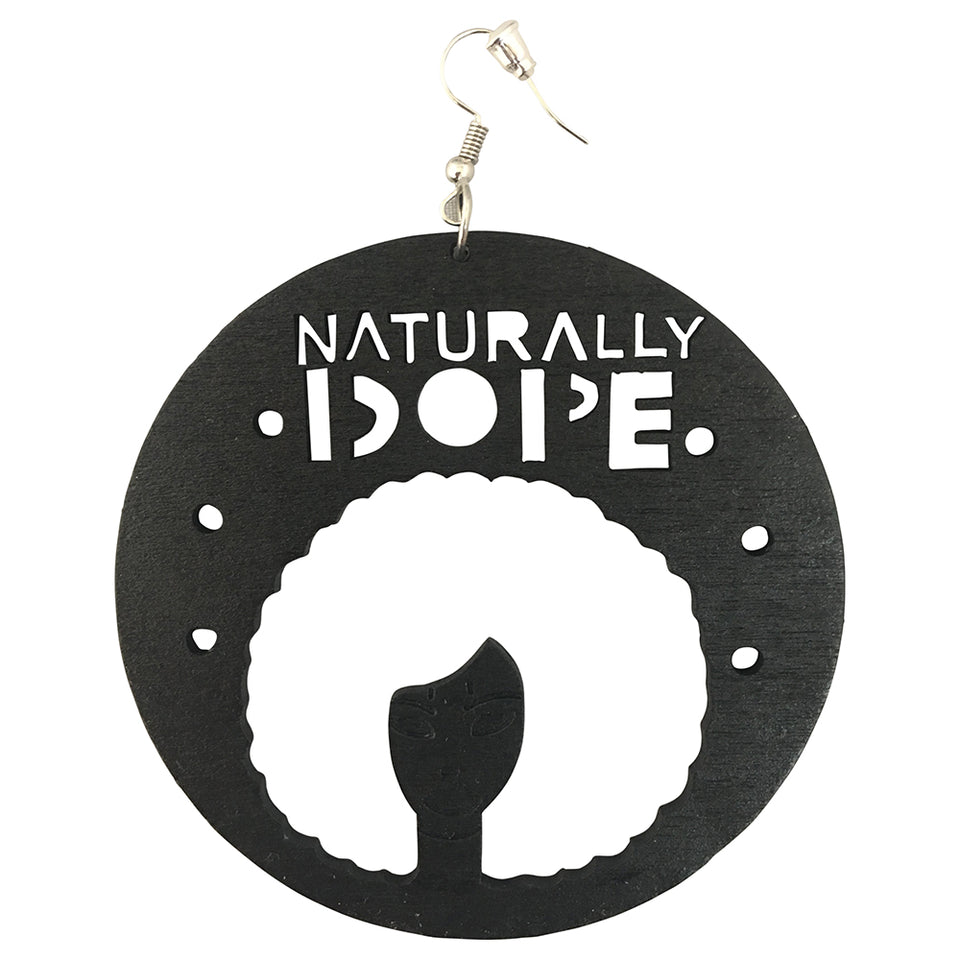 naturally dope earrings black african american accessories natural hair jewelry accessory wooden 