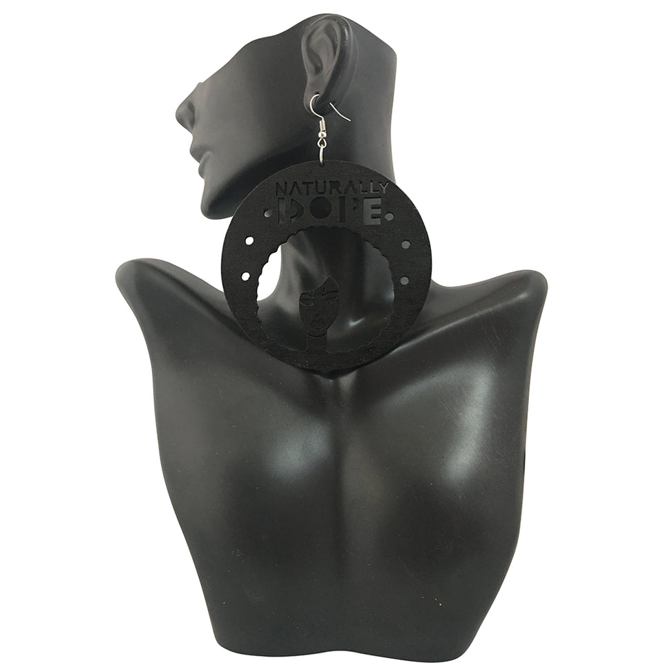 naturally dope earrings black african american accessories natural hair jewelry accessory wooden 
