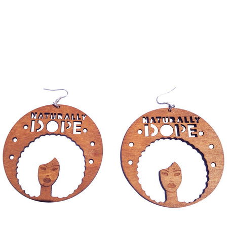 Wooden Face Earrings Wooden Lauryn Hill Face Hoop Earrings Afrocentric Ethnic Urban C 781757 - Foto 5