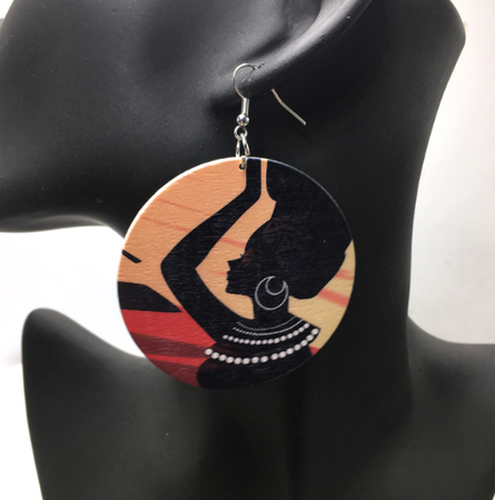 nubian queen earrings afrocentric ear rings jewelry accessories fashion outfit gift idea african american black girl jewelry 