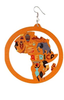 africa earrings african shaped jewelry map of all countries continents accessories accessory fashion outfit gift idea christmas birthday kwanzaa pro black pride jewellery kente print design cheap cute affordable womens light weight 