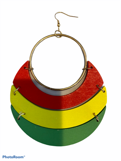 pan african earrings red green yellow gift idea afrocentric accessories jewelry jewellery africa american urban cheap cute unique gift idea fashion outfit clothing accessory kwanzaa christmas
