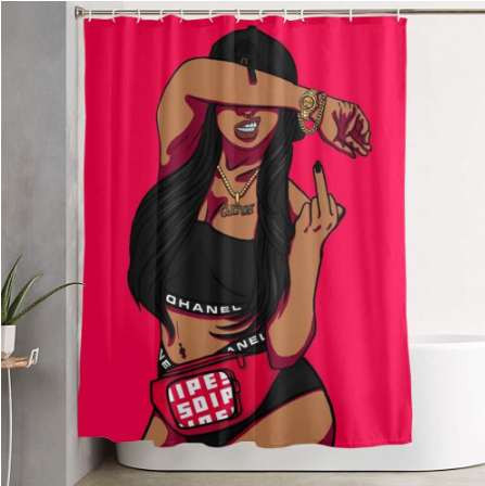 Chanel Type 1 Shower Curtain Waterproof Luxury Bathroom Mat Set - Tagotee