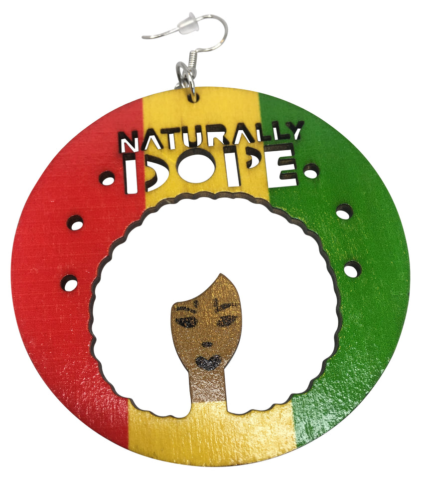 naturally dope earrings | Afrocentric earrings | natural hair earrings | afrocentric clothing | afrocentric fashion | afrocentric jewelry | afro earring | rasta | pan african africa