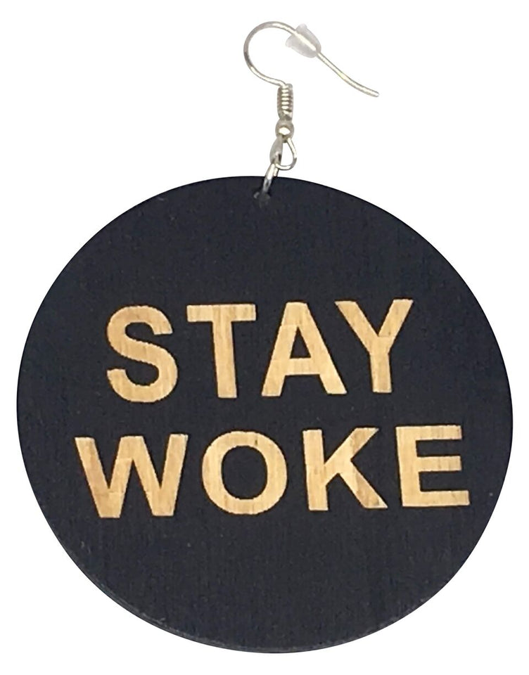 stay woke afrocentric earrings natural hair accessories ear rings ring earring jewelry accessory redbone 