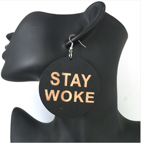 stay woke afrocentric earrings natural hair accessories ear rings ring earring jewelry accessory redbone 