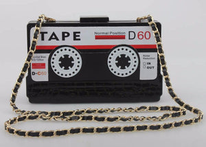tape purse mixtape recorder stereo music lover wallet clutch hand bag handbag pocketbook pocket book womens woman lady ladies girls girl female gift idea fashionista unique hand bag handbag stereo