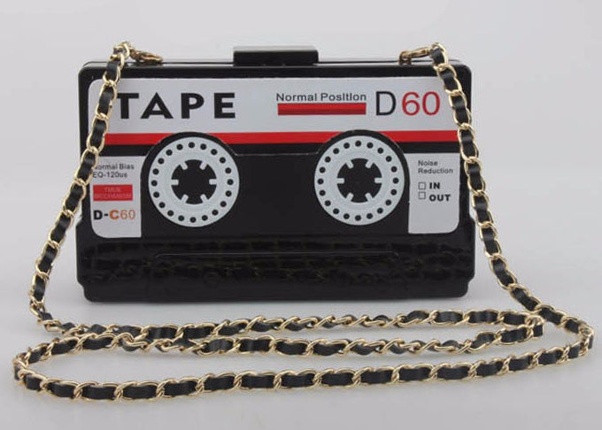tape purse mixtape recorder stereo music lover wallet clutch hand bag handbag pocketbook pocket book womens woman lady ladies girls girl female gift idea fashionista unique hand bag handbag stereo