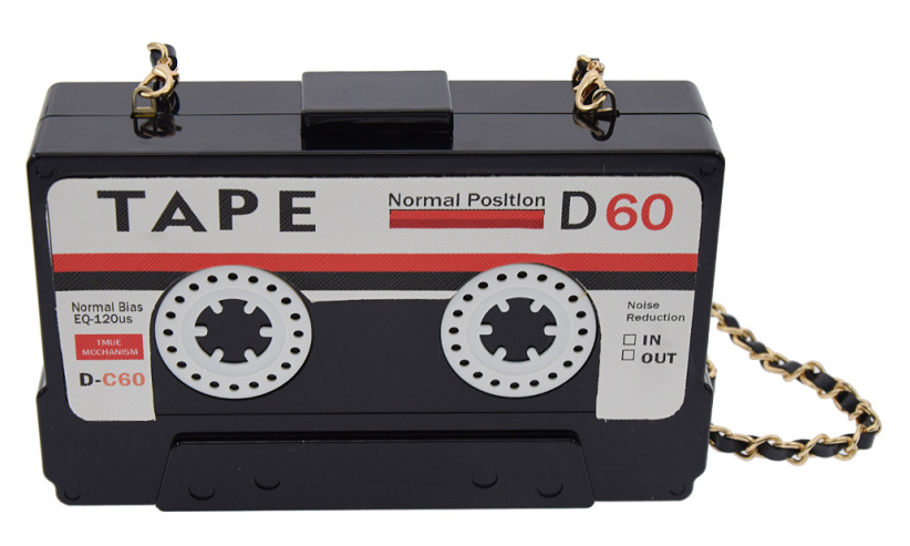tape purse mixtape recorder stereo music lover wallet clutch hand bag handbag pocketbook pocket book womens woman lady ladies girls girl female gift idea fashionista unique hand bag handbag stereo