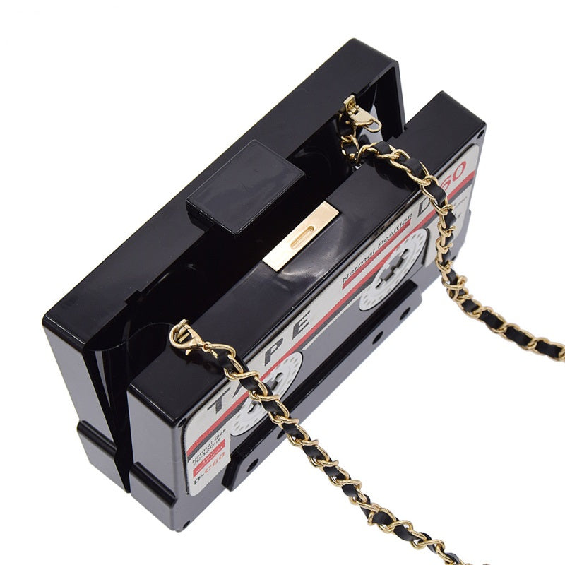 tape purse mixtape recorder stereo music lover wallet clutch hand bag handbag pocketbook pocket book womens woman lady ladies girls girl female gift idea fashionista unique hand bag handbag stereo