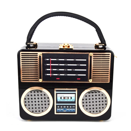 tape recorder purse handbag bag pocket book pocketbook wallet organizer holder tape deck radio raheem