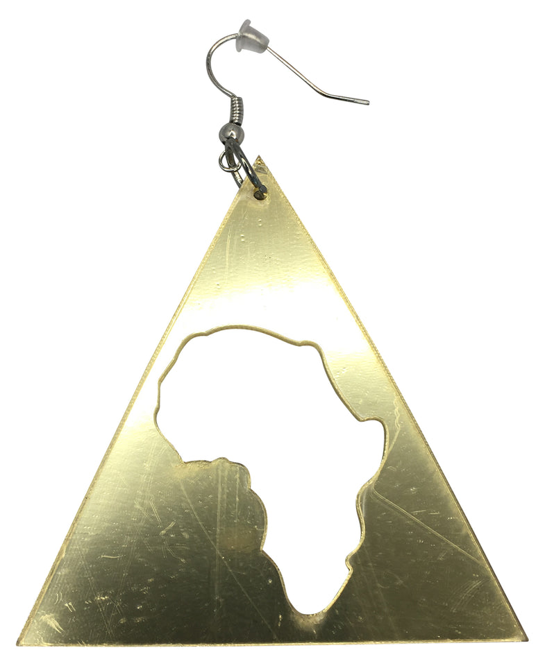 triangle African Afro Shape Acrylic Earrings | Ethnic Earring Natural hair afro shaped twa afrocentric earrings ear ring african shaped map accessory accessories jewelry fashion
