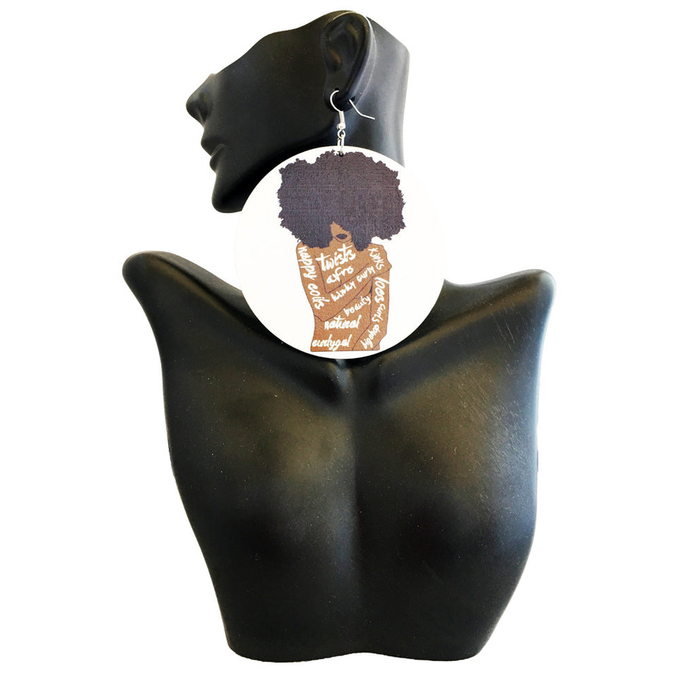 unapollogetically me earrings | natural hair jewelry | afrocentric accessories | fashion | twist | afro | twa | coils | twist out | nappy coils | locs | dreadlocks | dread locs | natural beauty